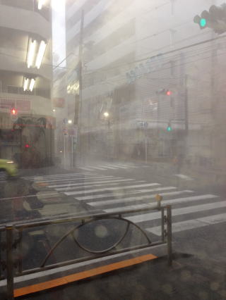 調布市つつじヶ丘に降った雹